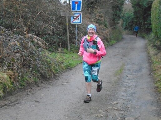 Josyane sur l'utra trail des Cotes d'Armor